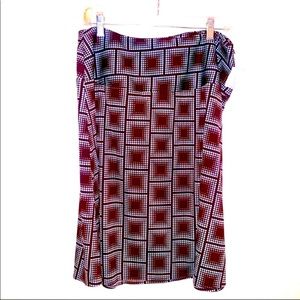 My Michelle Size 14 Square Print Midi Skirt